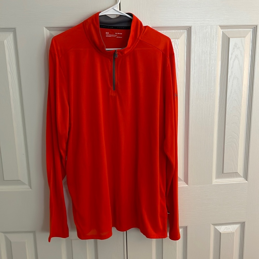 Under Armour orange long sleeve.
